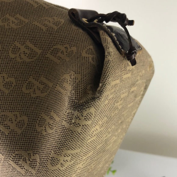 Dooney & Bourke Signature Logo Canvas/Leather Tassel Bag - Picture 14 of 16